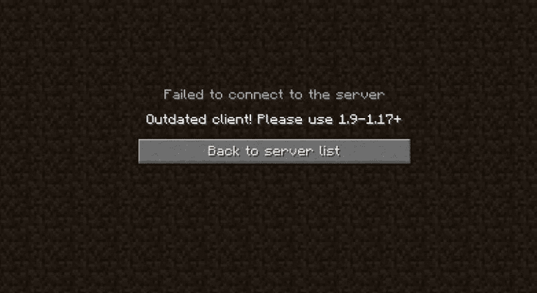 how to fix an outdated server in minecraft
