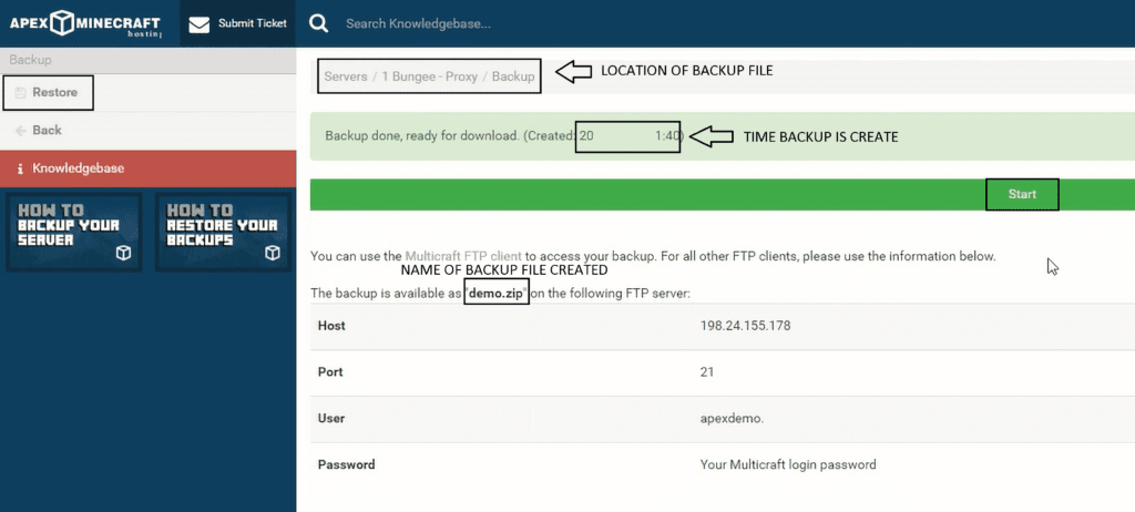 Backing Up Minecraft Server Apex Hosting