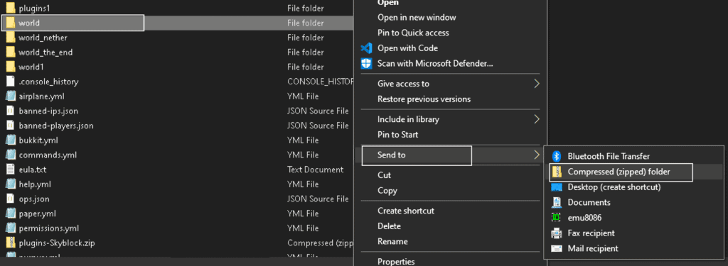 Minecraft World Backup In Local Hosted Server. Minecraft Backups