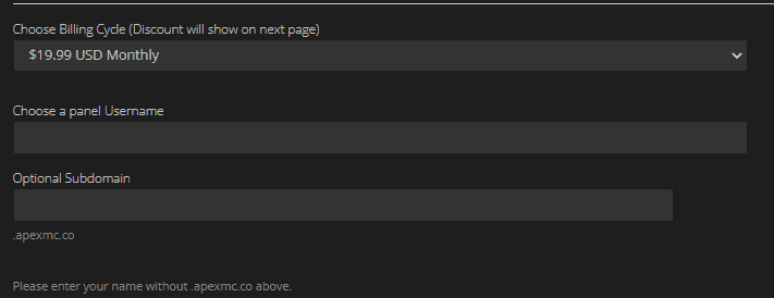 How to get a Subdomain Name for your Apex Minecraft Server Hosting.
